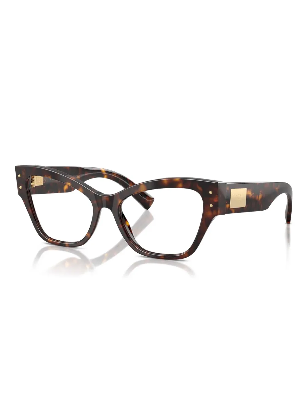 Dolce & Gabbana Eyewear Bril met cat-eye montuur Bruin