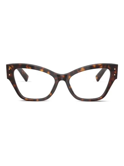 Dolce & Gabbana Eyewear Armação de óculos gatinho com efeito tartaruga