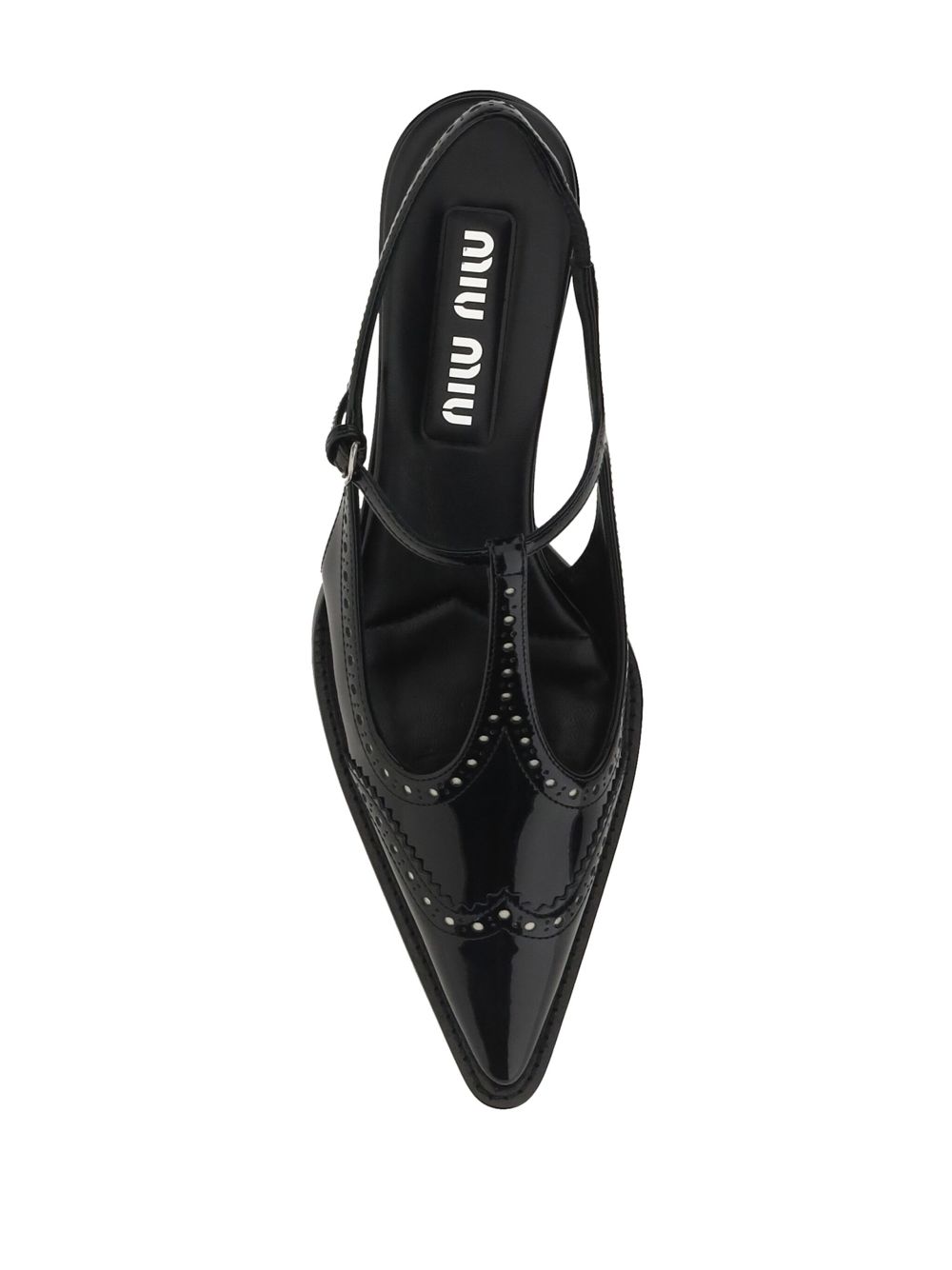 Miu Leren brogue pumps Zwart