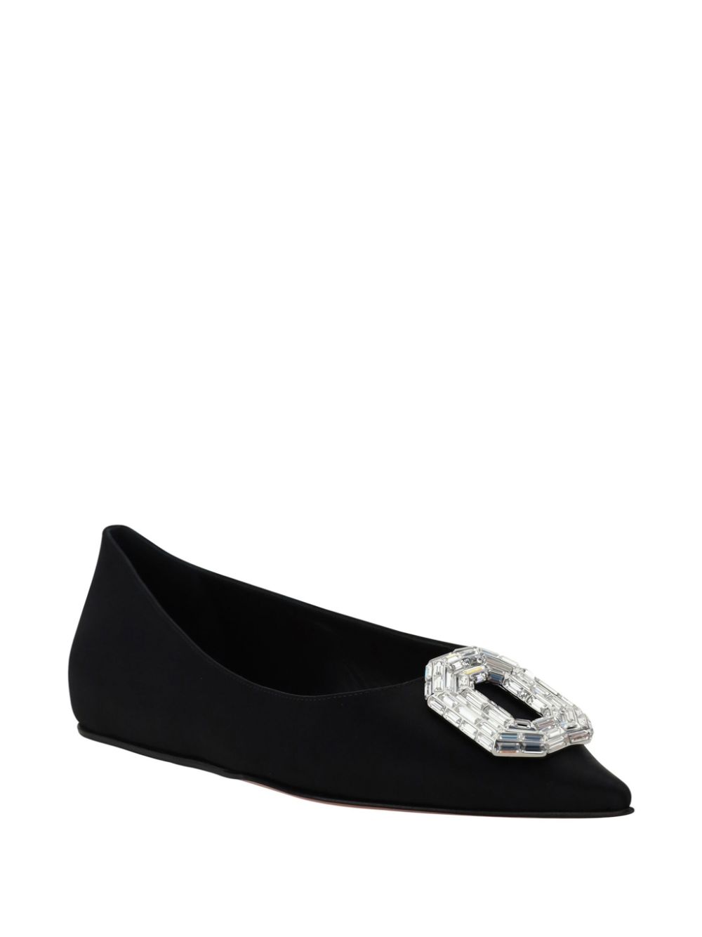 Amina Muaddi Camellia ballet flats - Zwart