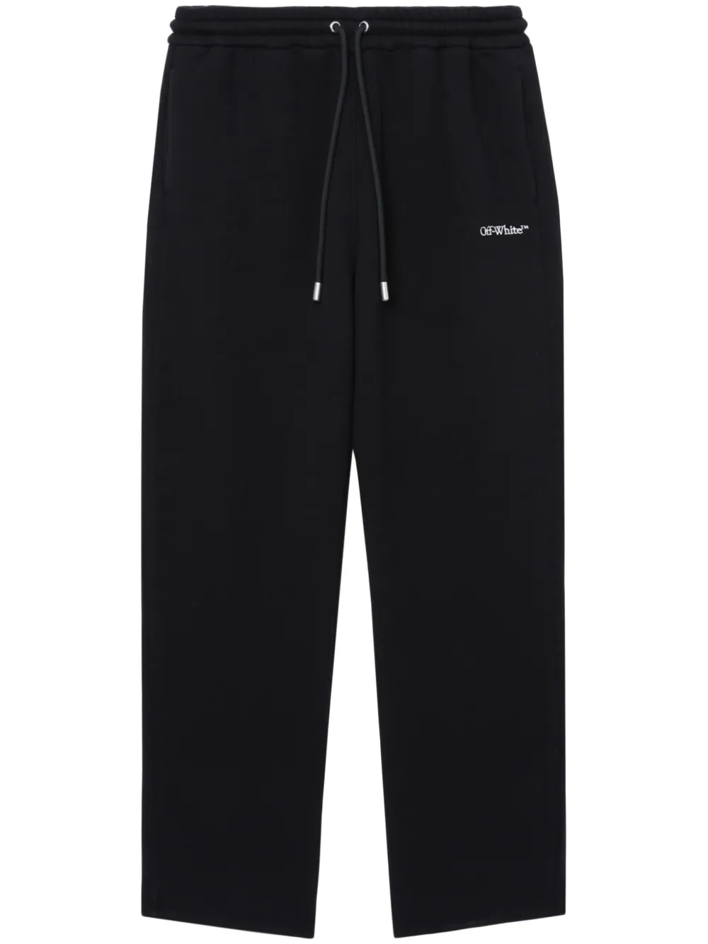 Off-White floral-embroidered track pants Zwart