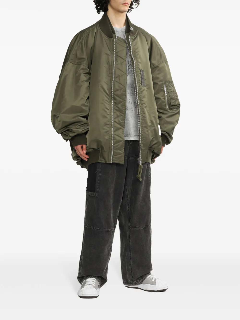 Maison MIHARA YASUHIRO Chamarra Bomber a Capas | Verde | FARFETCH MX