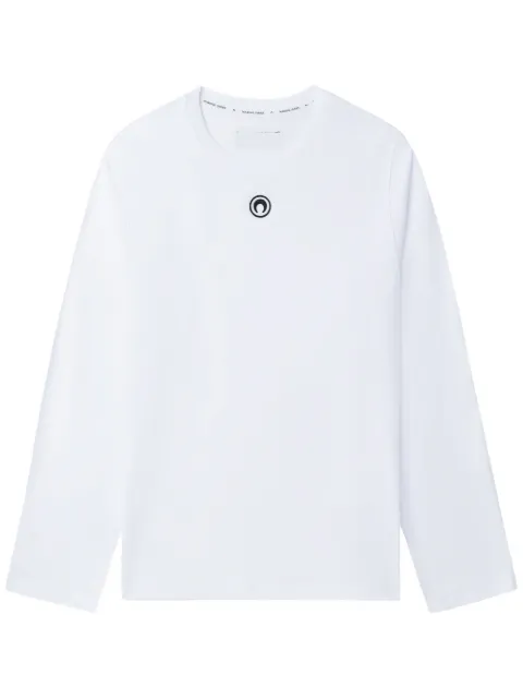 Marine Serre T-Shirt mit Logo-Stickerei