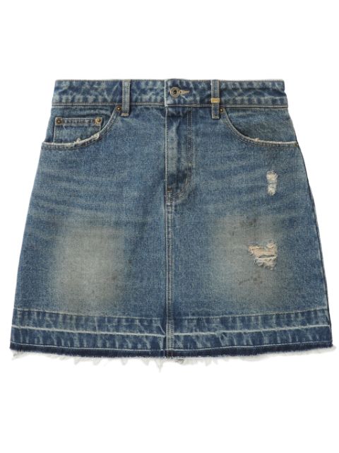 We11done ripped detailing denim skirt 