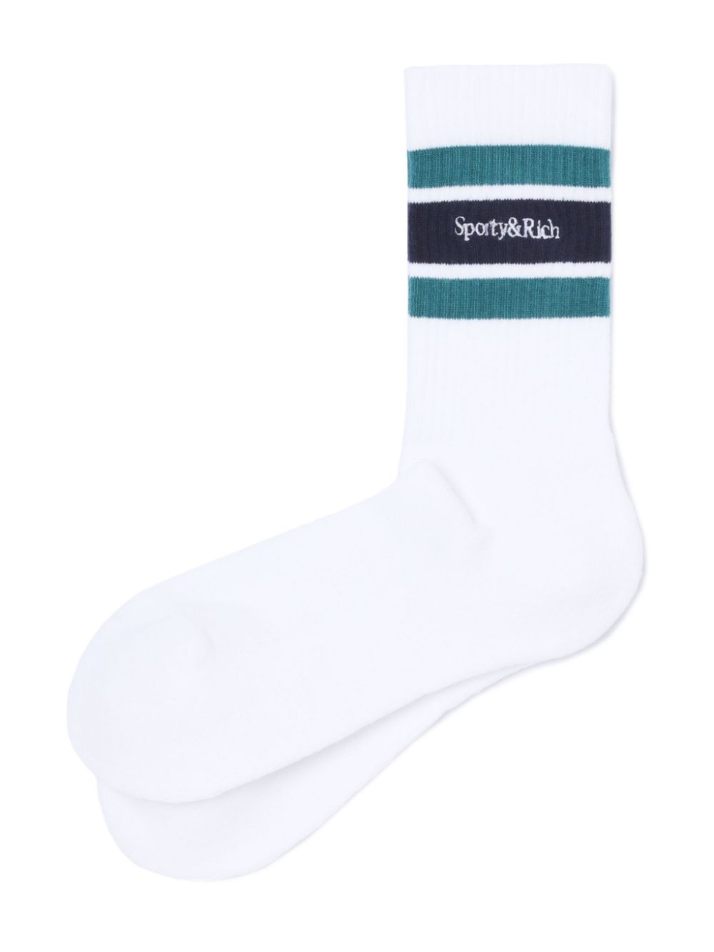 Sporty & Rich logo-embroidered socks - Wit