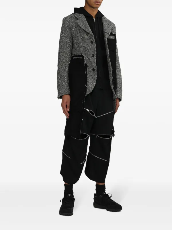 Black Comme Des Garçons ツイードパネル ジャケット | ブラック