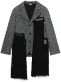 Black Comme Des Garçons tweed panelled blazer