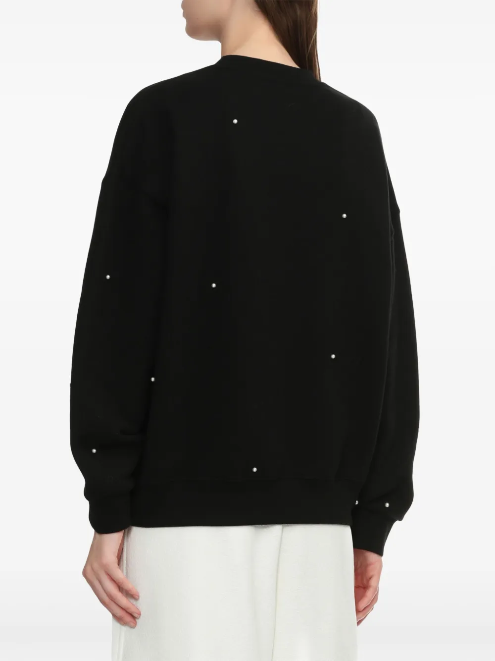 Kimhēkim Sweatshirt Mit Perlenverzierung In Schwarz