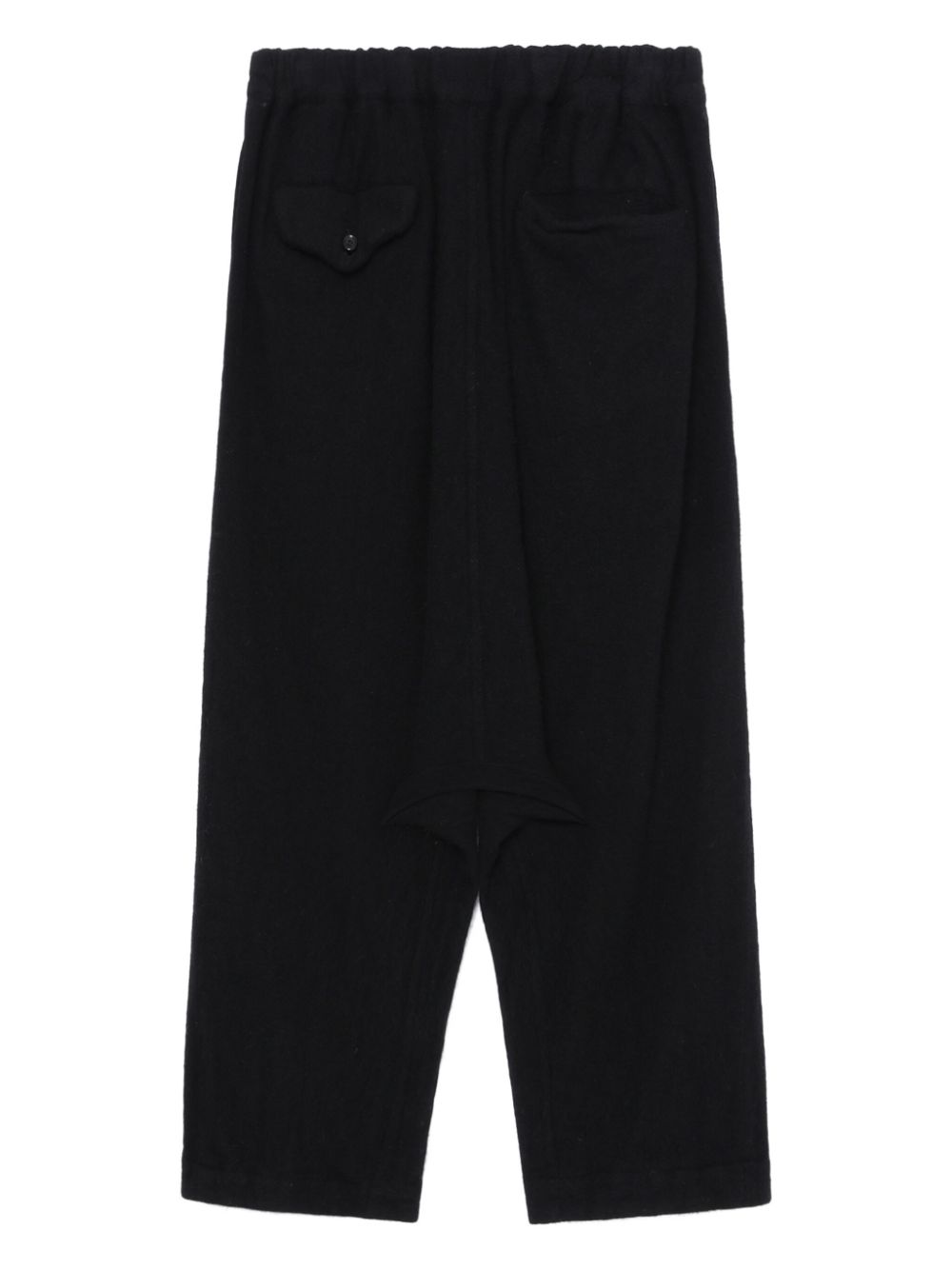 Black Comme Des Garcons drop-crotch trousers Men