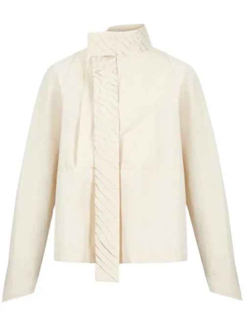 Blouse en coton à design cache-cœur - Shanghai Tang - Modalova