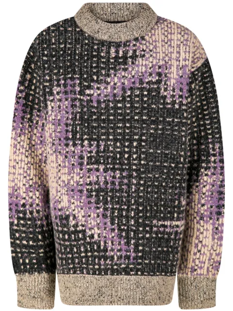 DRIES VAN NOTEN suéter tejido en intarsia