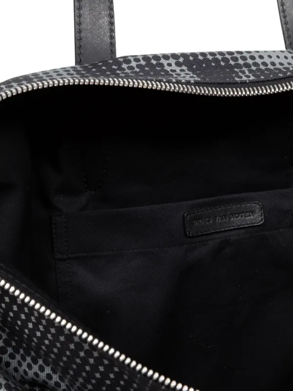DRIES VAN NOTEN アブストラクトパターン ハンドバッグ | グレー