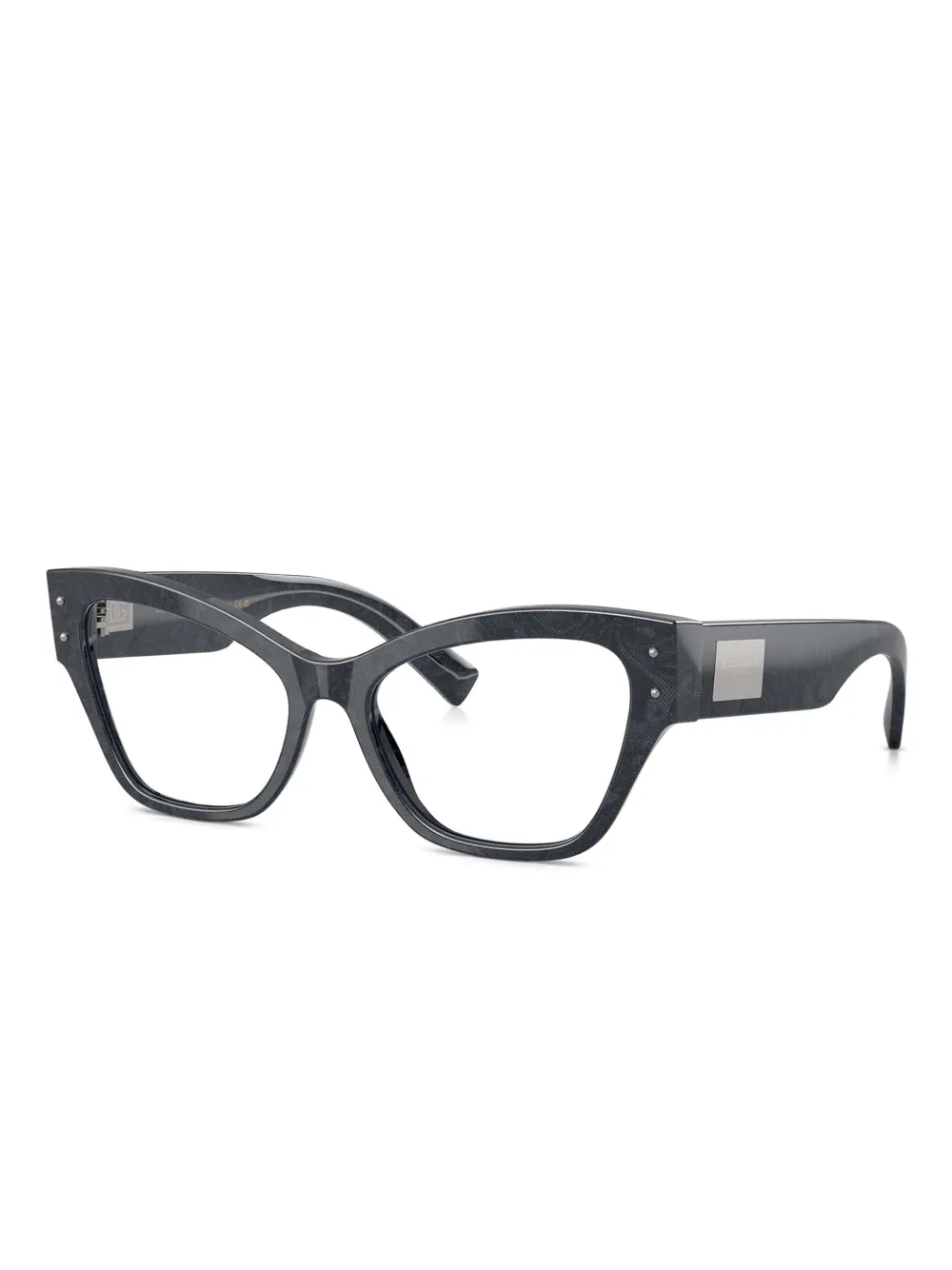 Dolce & Gabbana Eyewear Bril met cat-eye montuur en kant Blauw