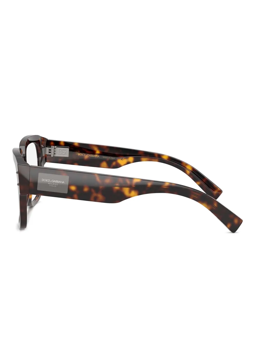 Dolce & Gabbana Eyewear Bril met vierkant montuur met schildpadschild effect Bruin