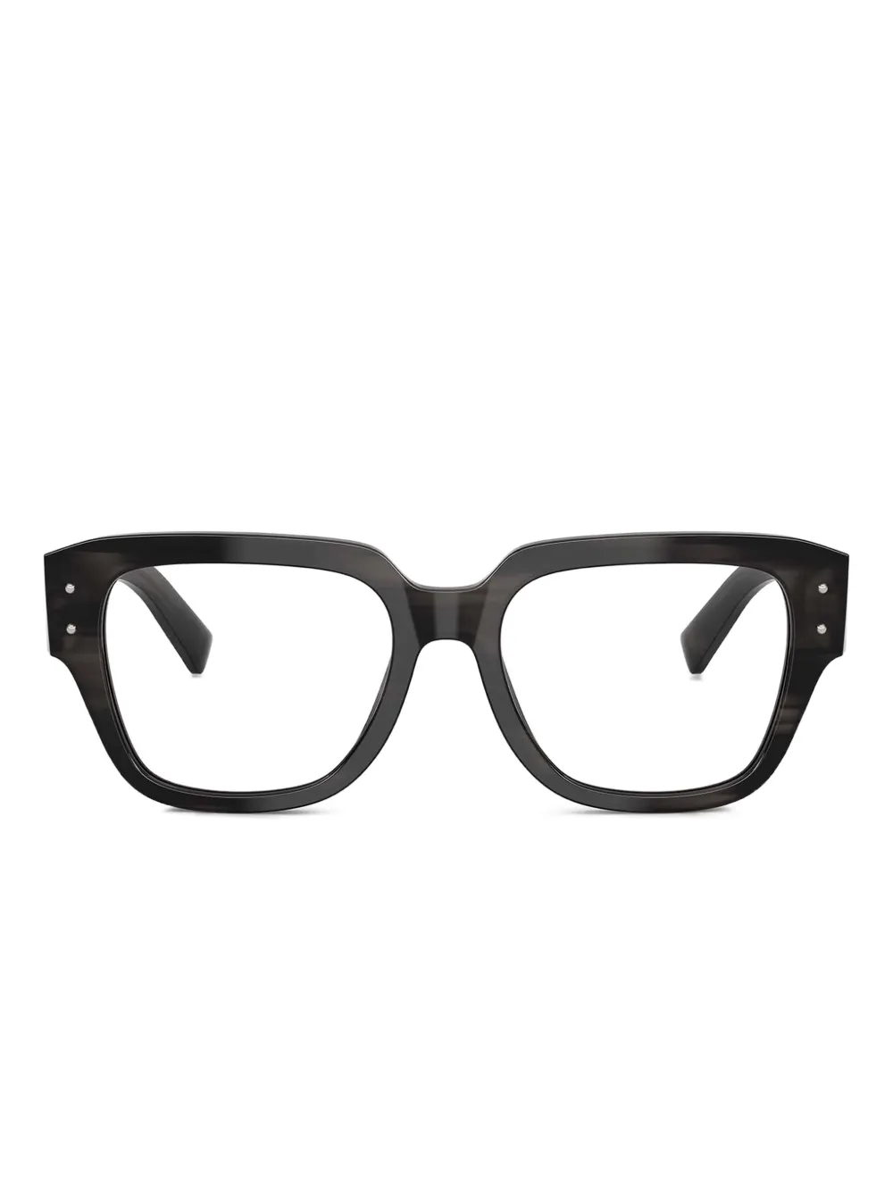 Dolce & Gabbana Eyewear striped square glasses – Grey Dolce & Gabbana Eyewear striped square glasses – Grey