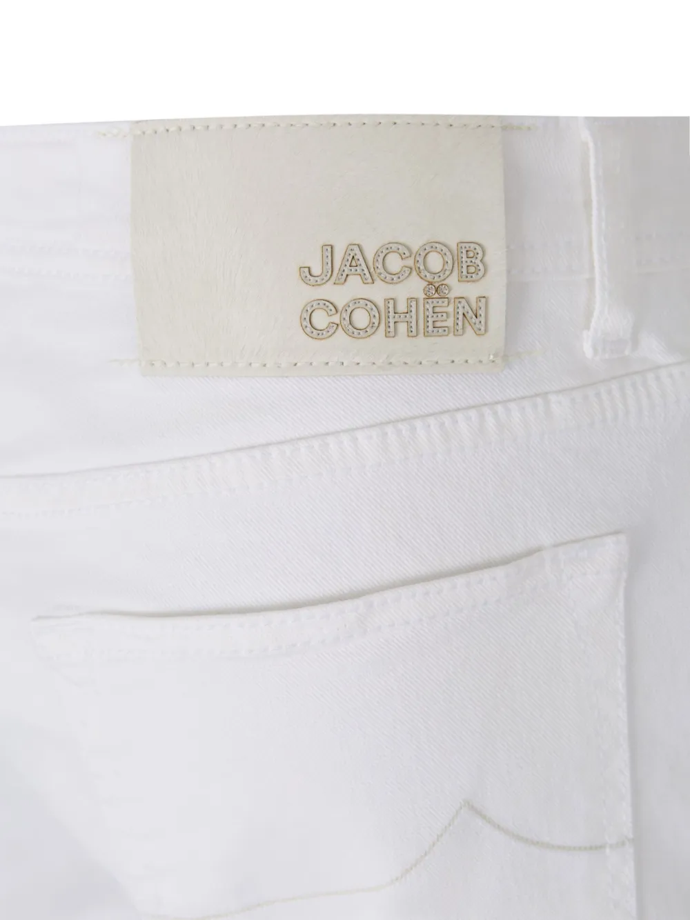 Shop Jacob Cohen Tapered Jeans In White