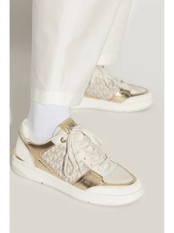 Michael Michael Kors Metallic Leather Sneakers White FARFETCH ID
