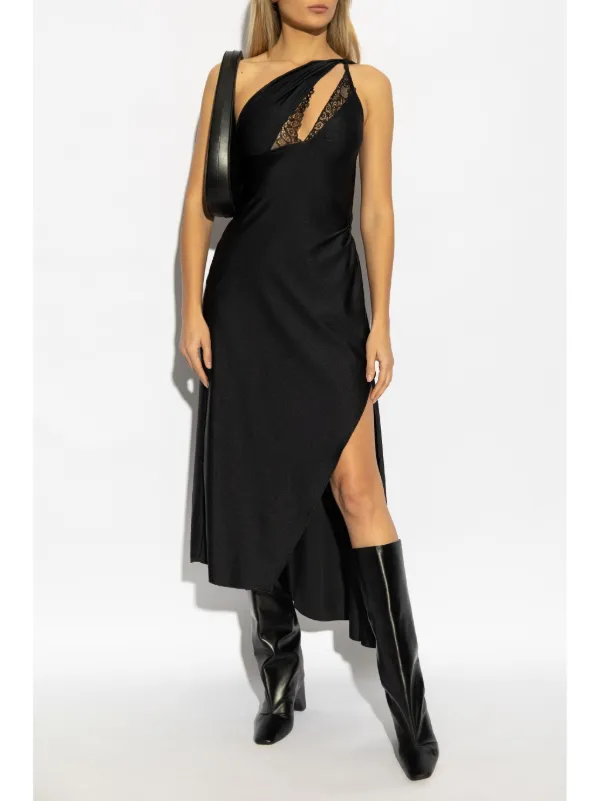 Coperni lace-trim Detailing Dress | Black | FARFETCH GE