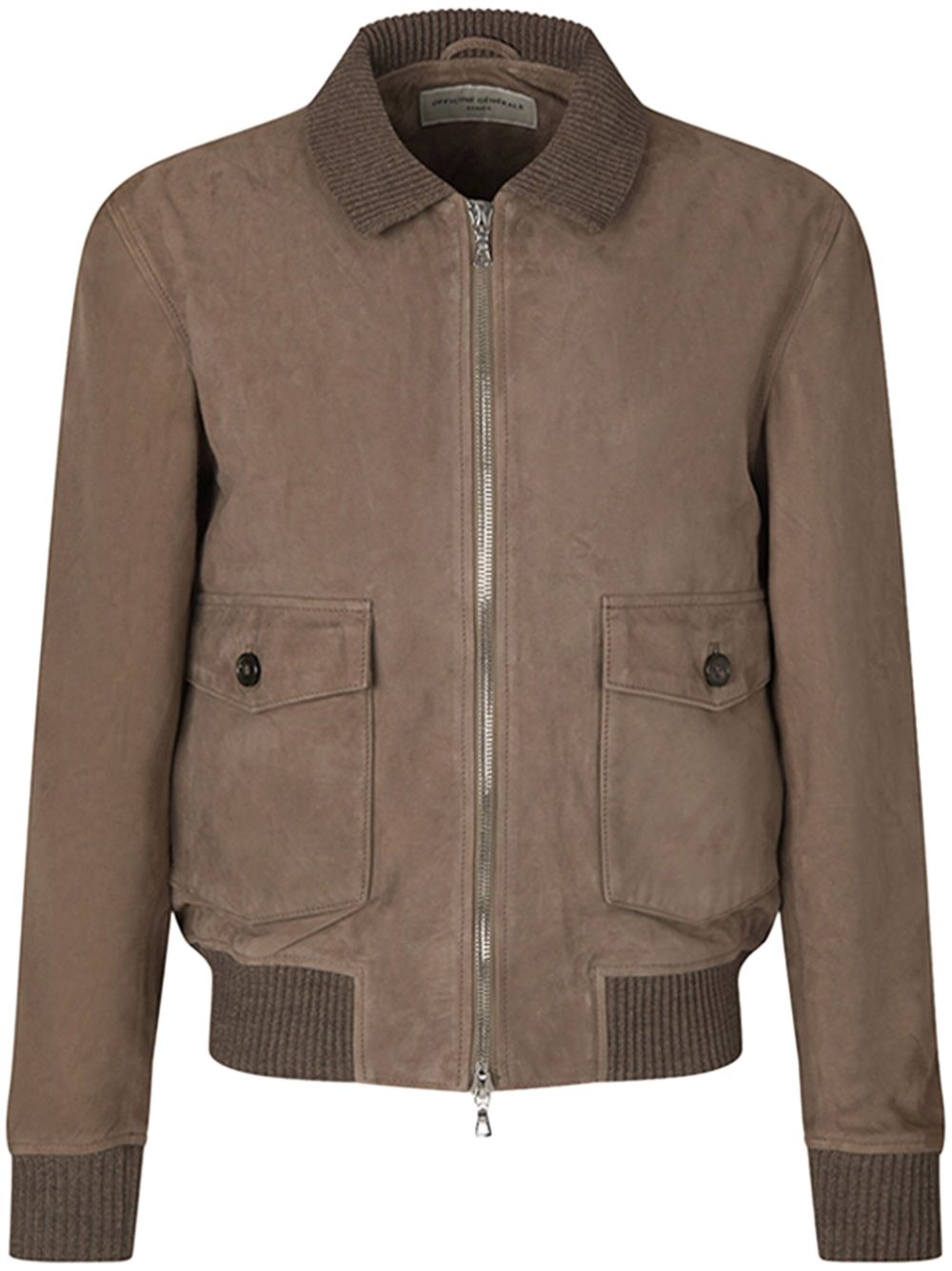 Shop Officine Generale Lando Jacket In Brown