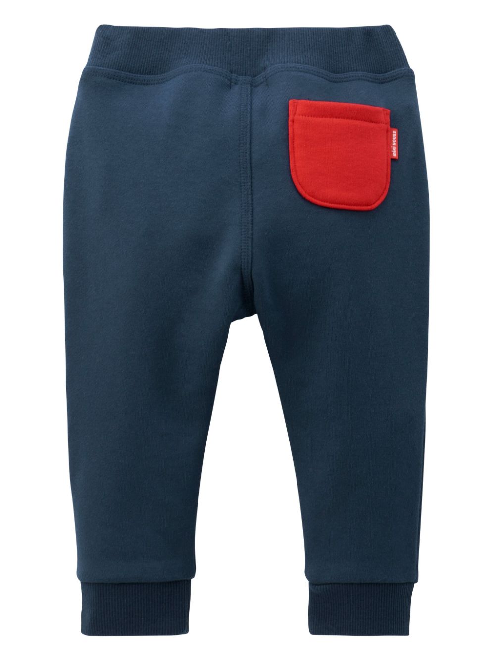 Miki House embroidered logo track pants - Blue