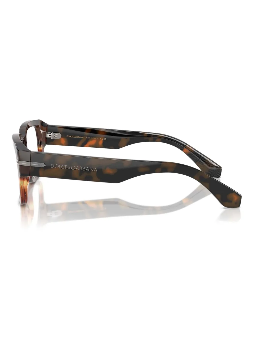 Dolce & Gabbana Eyewear DG3408 bril met schildpadschild design Bruin