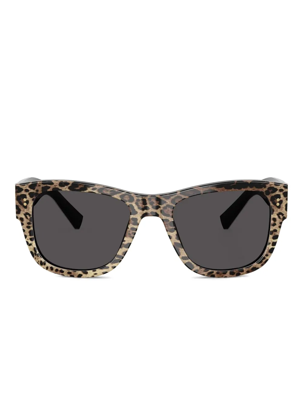 Dolce & Gabbana Eyewear DG4338 zonnebril met vierkant montuur en luipaardprint Zwart