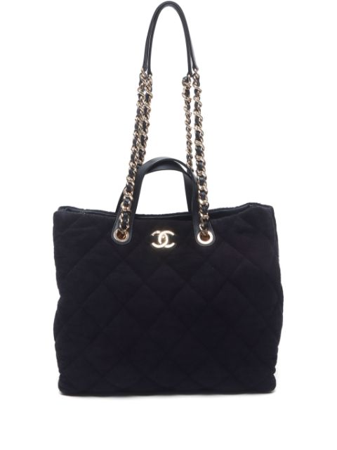 HOT SALE CHANEL 2020-2021 CC diamond-quilted tote bag Women