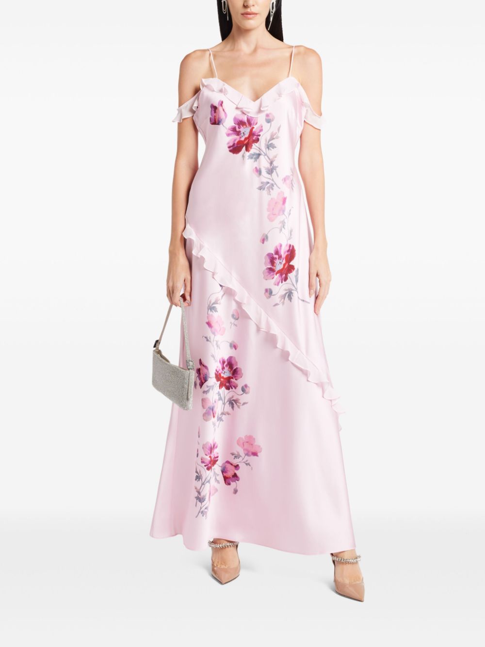 LoveShackFancy cold-shoulder maxi dress - Pink