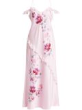 LoveShackFancy cold-shoulder maxi dress - Pink