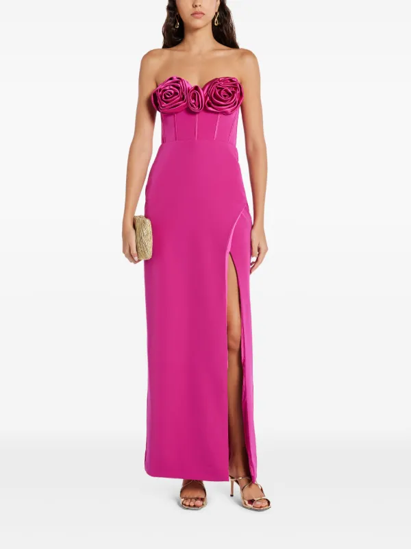 green emerald velvet dress Monique Lhuillier BL21127  Nearly Newlywed