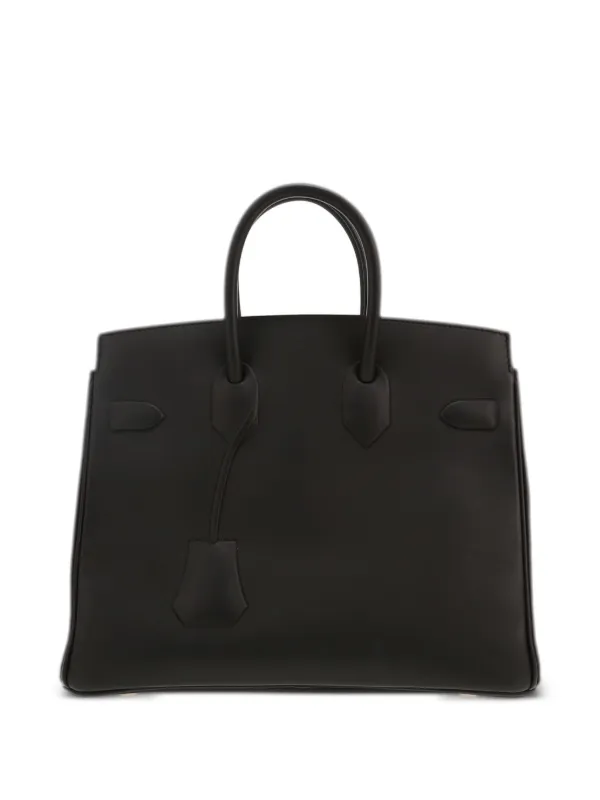 【新品・未使用】HERMES Birkin ノベルティ　ブラック ハンドバッグ Hermès Pre-Owned 2021 Birkin Shadow Handbag | Black | FARFETCH