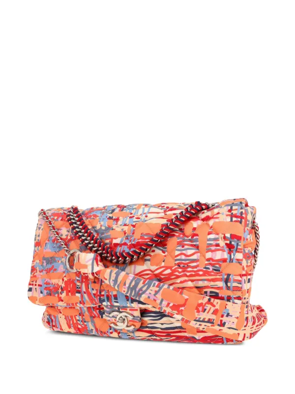 CHANEL Pre-Owned 2019 Foulard Flap Shoulder Bag Orange FARFETCH EG