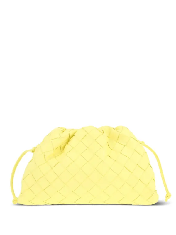 Bottega Veneta Pre Owned Mini Pouch Clutch Bag Yellow FARFETCH IE