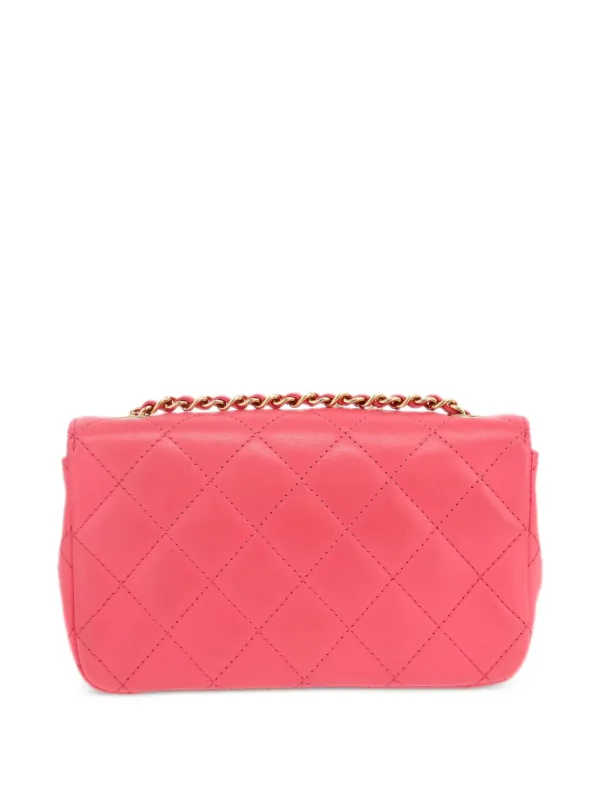 CHANEL Pre-Owned 2017 Mini V For Victory Flap Shoulder Bag | Pink