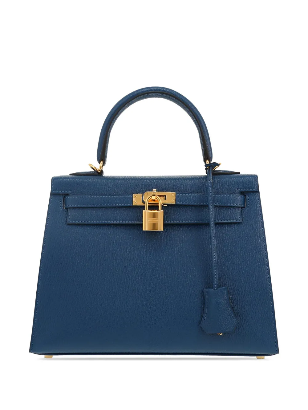 Pre-owned Hermes 2024 Kelly Two-way Handbag In Blue