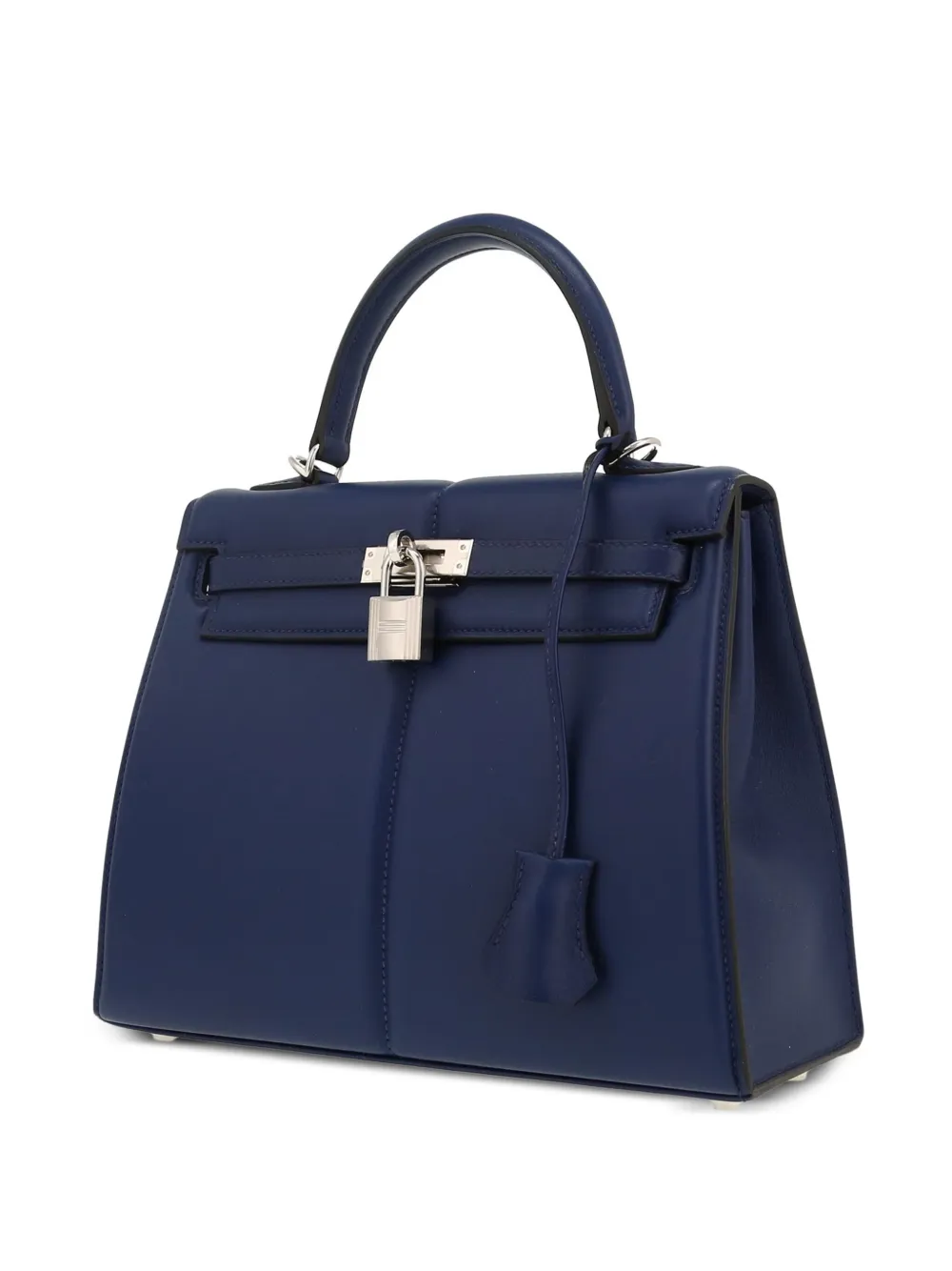 Pre-owned Hermes 2021 Kelly 25 Two-way Handbag In Blue