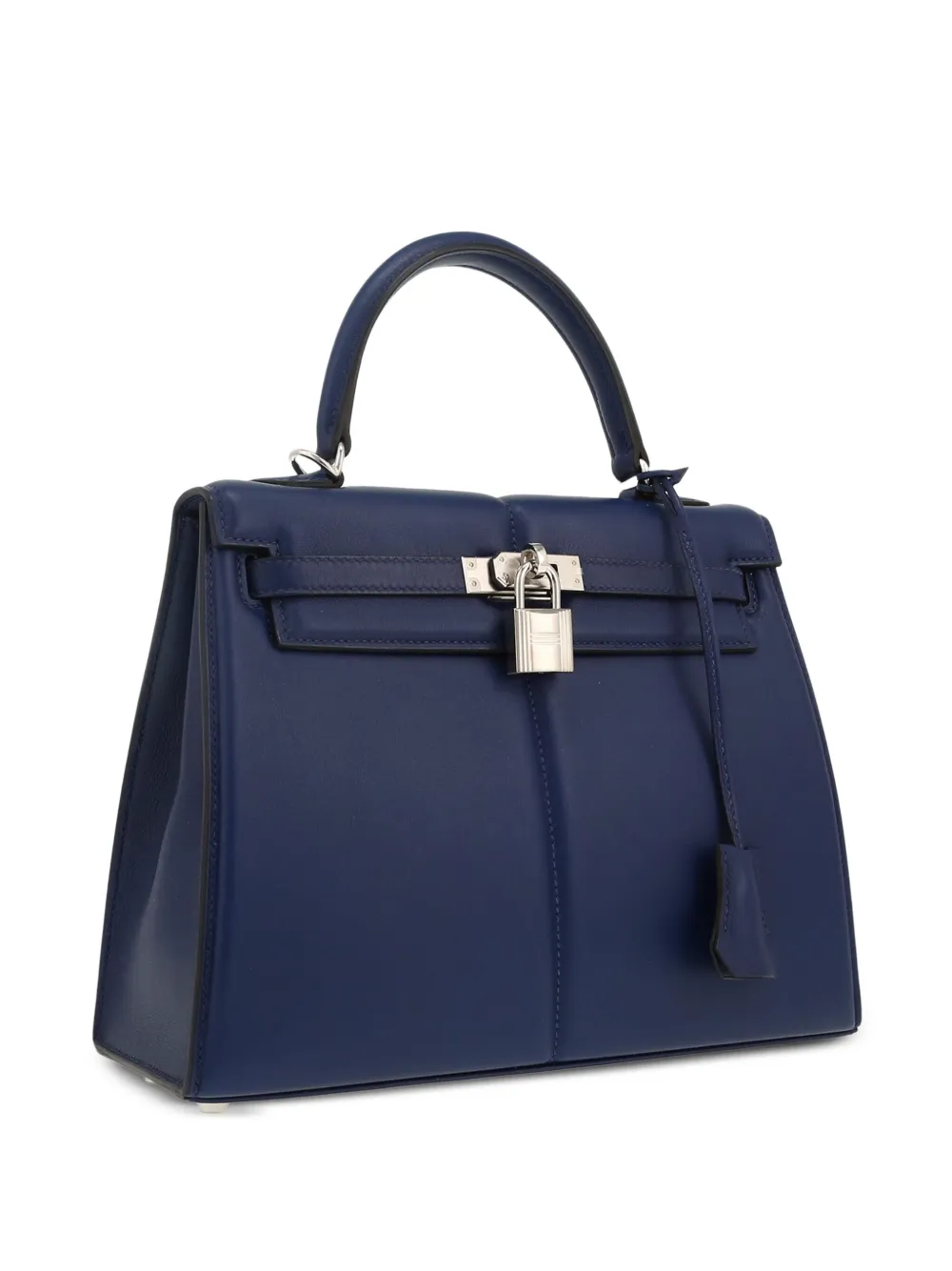 Pre-owned Hermes 2021 Kelly 25 Two-way Handbag In Blue