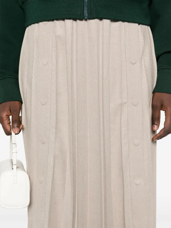 Lacoste プリーツマキシスカート JF1402 166 Lacoste プリーツ マキシスカート | ニュートラル | FARFETCH JP