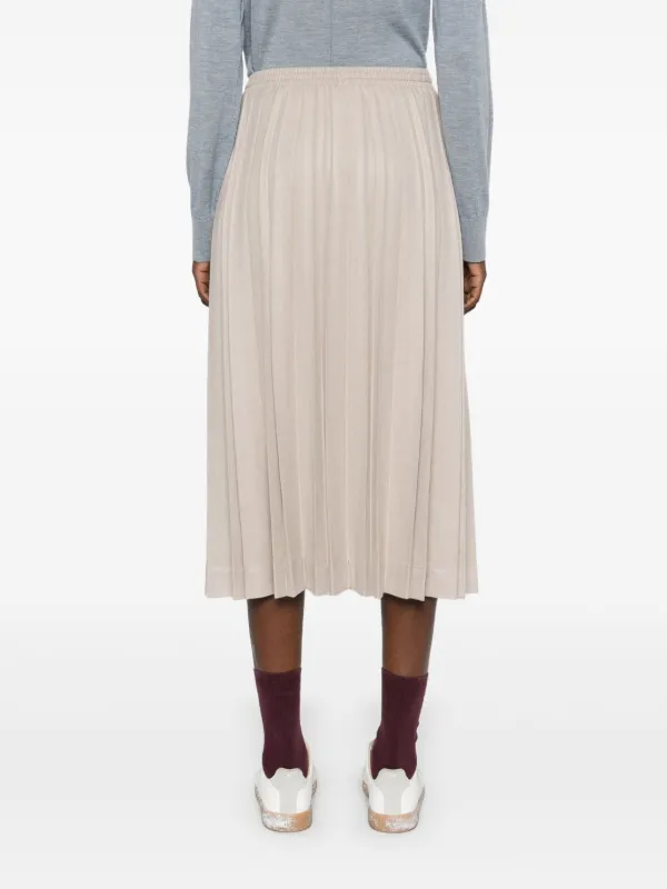 Lacoste Pleated Maxi Skirt Neutrals FARFETCH