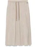 Lacoste pleated maxi skirt - Neutrals