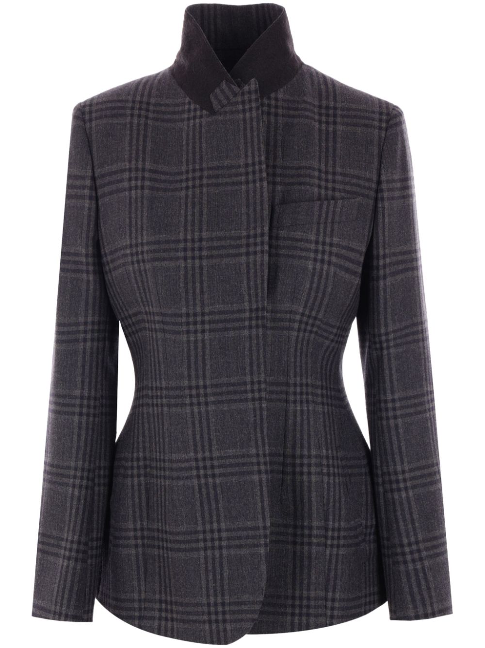 FENDI checked blazer - Grey