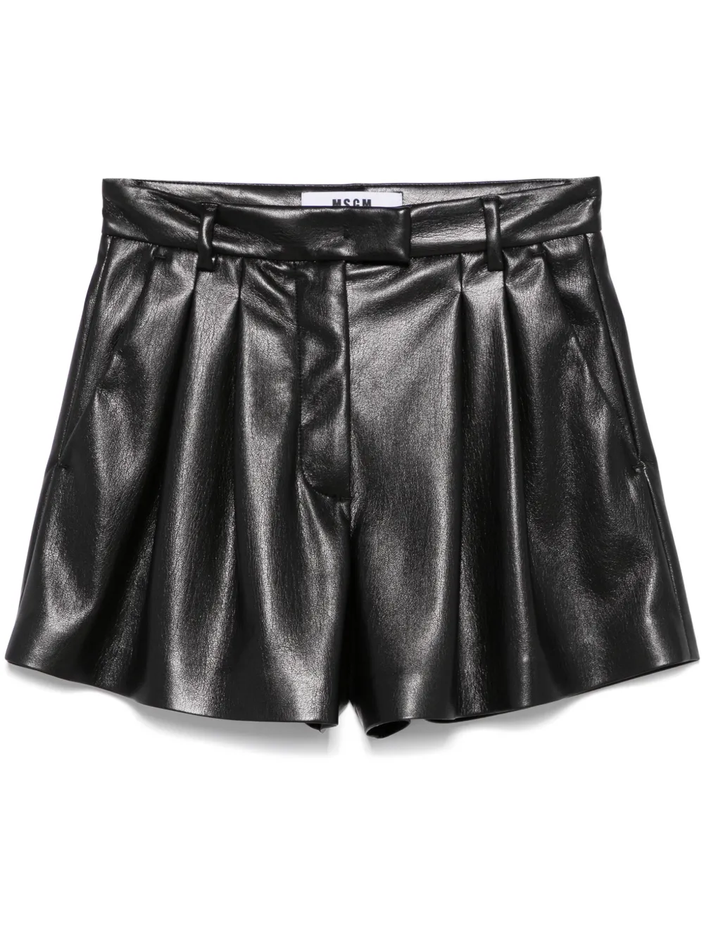 MSGM faux-leather shorts Zwart