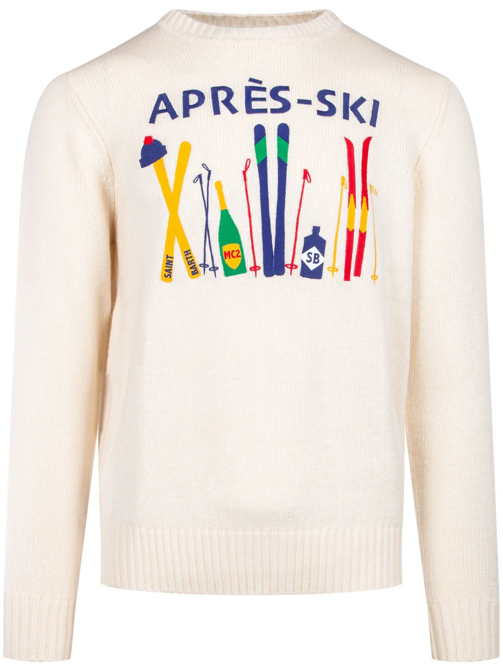 MC2 Saint Barth Après Ski-embroidered sweater - Neutrals