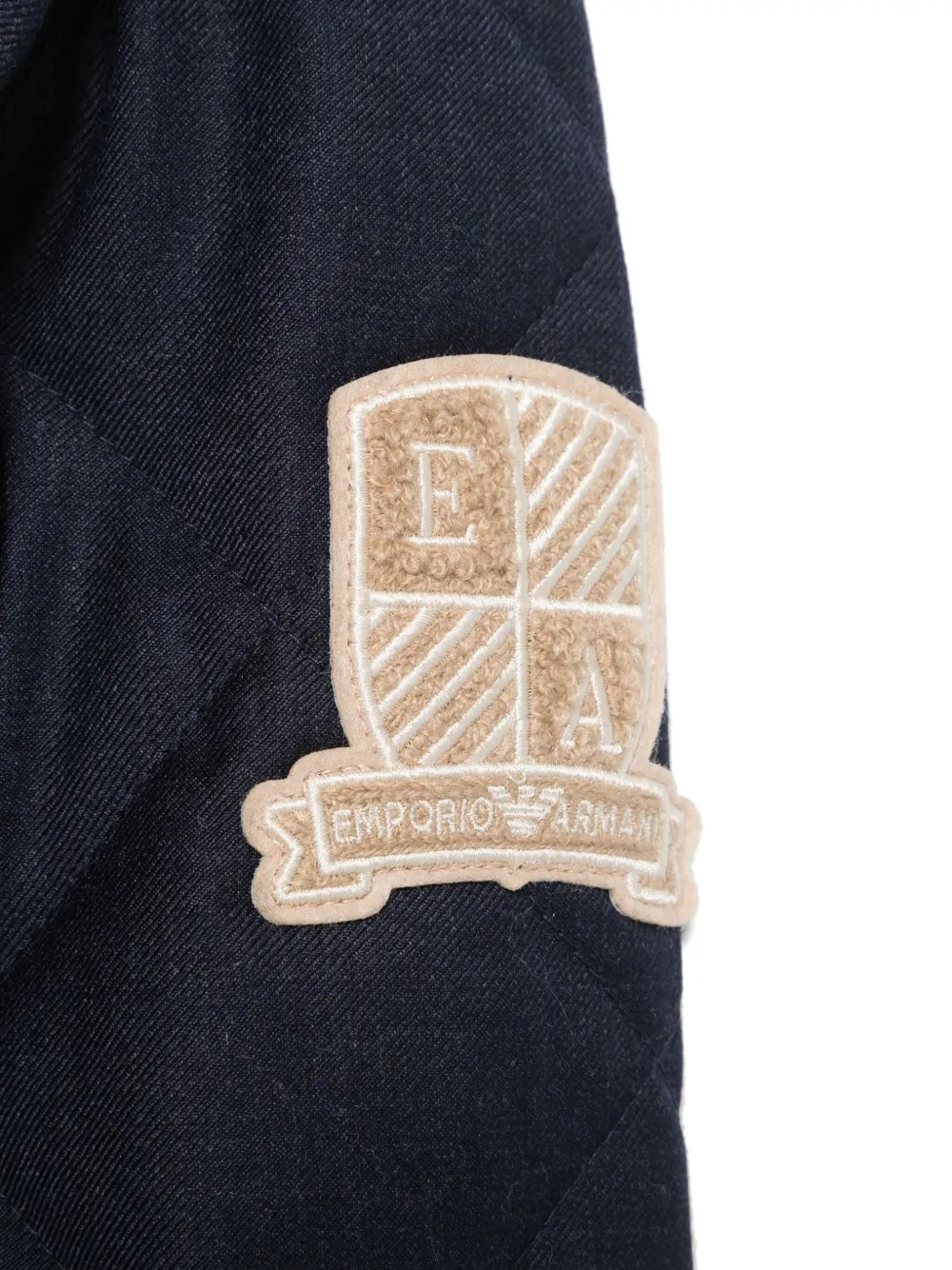 Emporio Armani Kids Gewatteerd jack Blauw