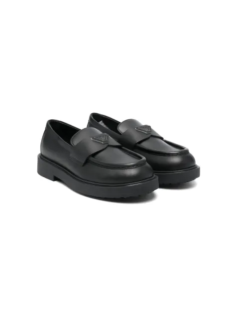 Emporio Armani Kids logo-appliqué loafers