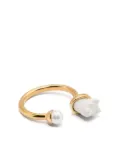 Andres Gallardo Cat & Pearl ring - White