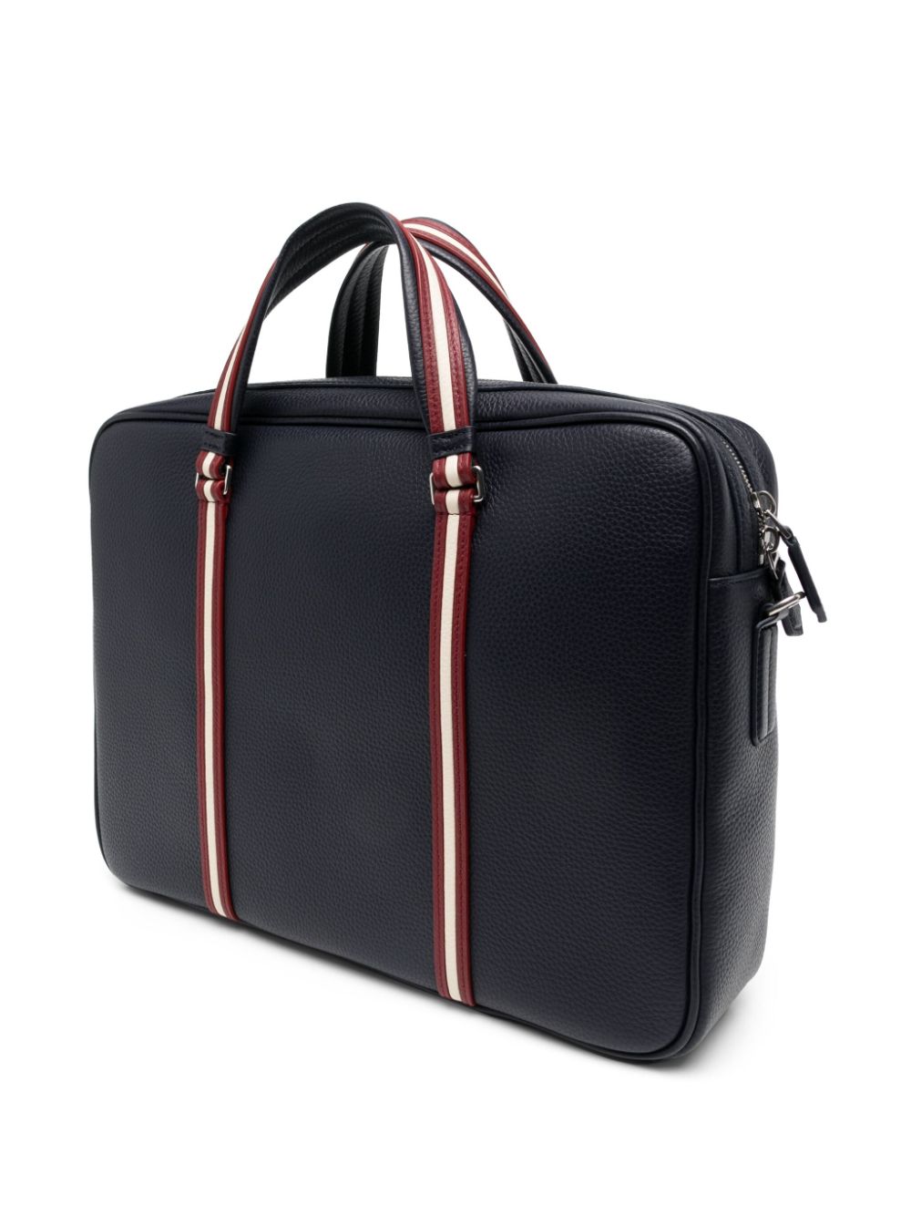 Bally Leren laptoptas - Blauw