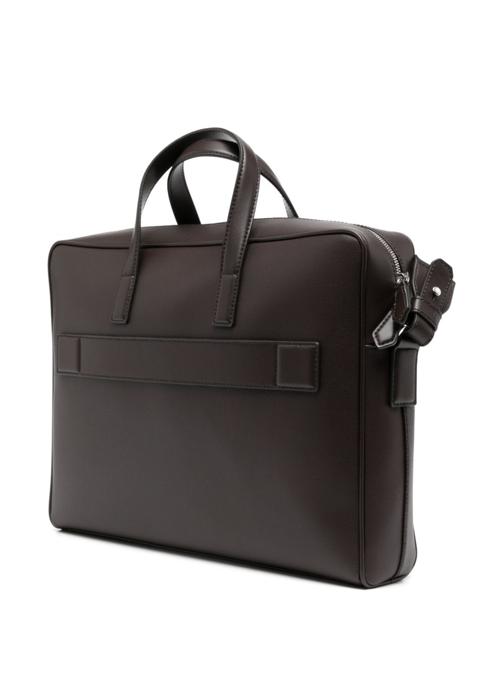 Bally Leren laptoptas - Bruin