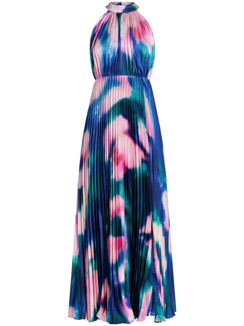 pleated maxi dress