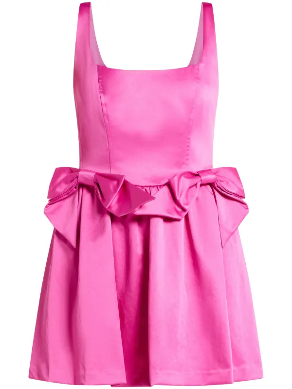 LoveShackFancy Bow Mini Dress | Pink | FARFETCH KW